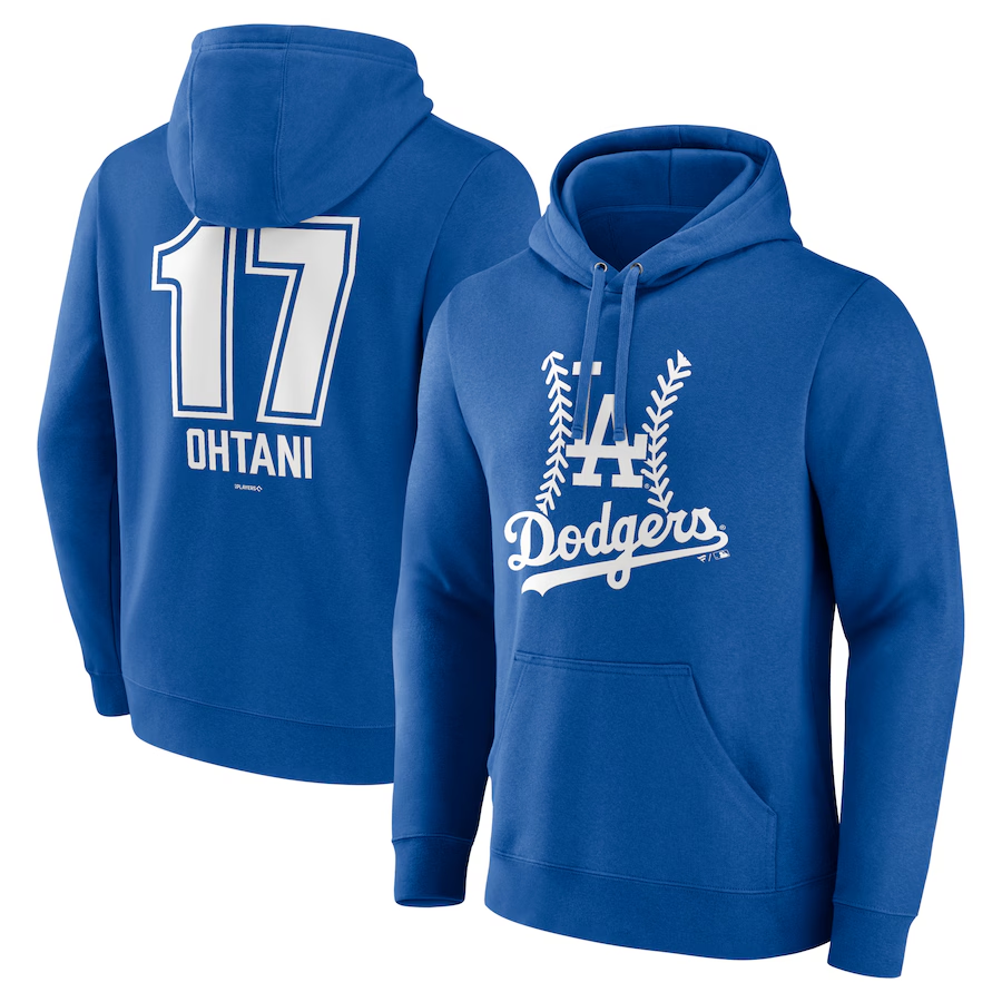 Men Los Angeles Dodgers #17 Ohtani 2024 MLB World Series Champions blue hoodie style 8